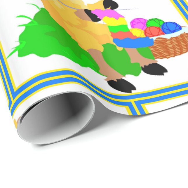Nähen von weiblichen Schafsmüttern Geburtstag Geschenkpapier (Rolleneckpunkt)