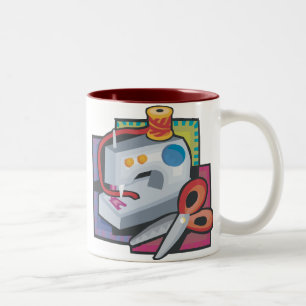 Nähende Kaffee-Tasse Zweifarbige Tasse