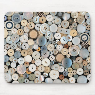Nähende - Knöpfe - Lose weiße Knöpfe Mousepad