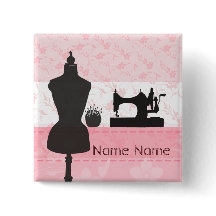 Nähende Mode-rosa Blumennäherin-Damenschneiderin