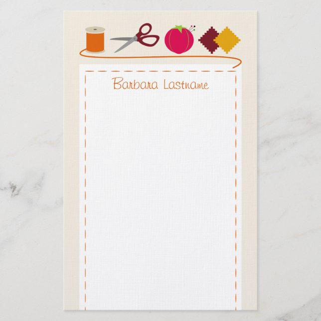 Nähendes Briefpapier (Vorderseite)
