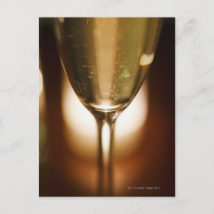 Naher Blick auf das Champagnerglas Postkarte