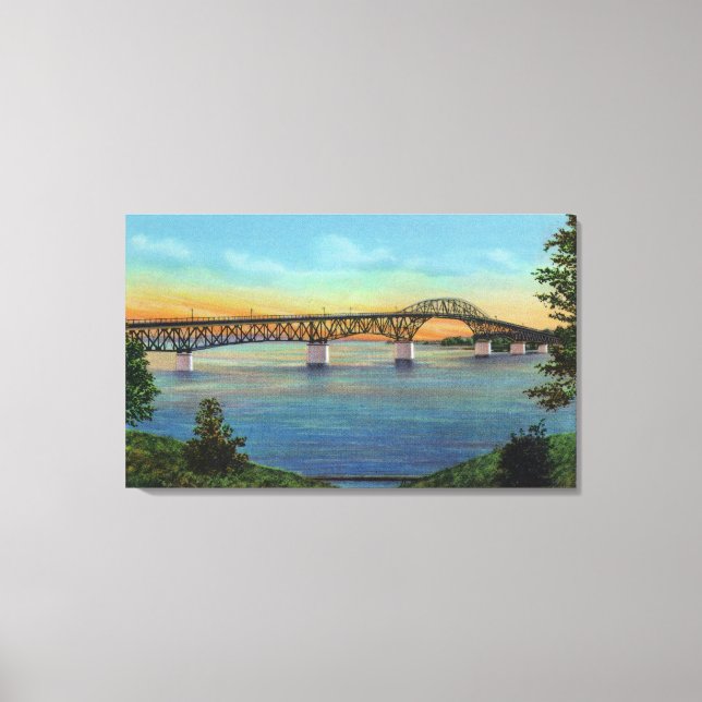 Naher Blick auf die Neue Brücke Leinwanddruck (Vorderseite)