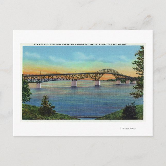 Naher Blick auf die Neue Brücke Postkarte (Vorderseite)