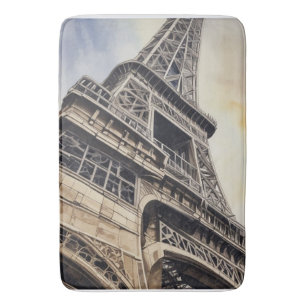 Naher Eiffelturm Paris Liebe City Travel Badematte