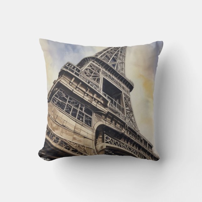Naher Eiffelturm Paris Liebe City Travel Kissen (Vorderseite)