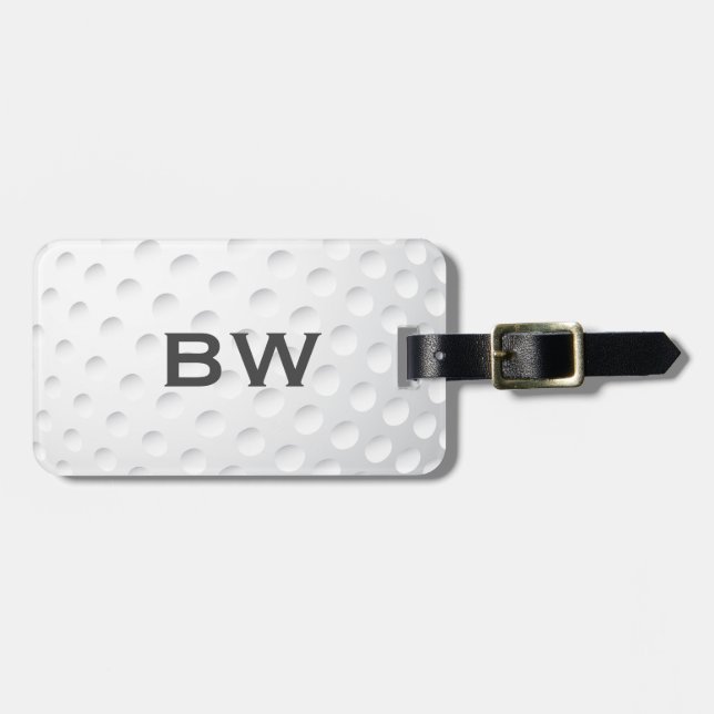 Naher hoher Golf-Monogramm-Gepäck-Umbau Gepäckanhänger (Vorderseite horizontal)