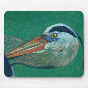 Naher hoher Reiher Mousepad