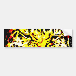 Naher Leopard Eyes Autoaufkleber