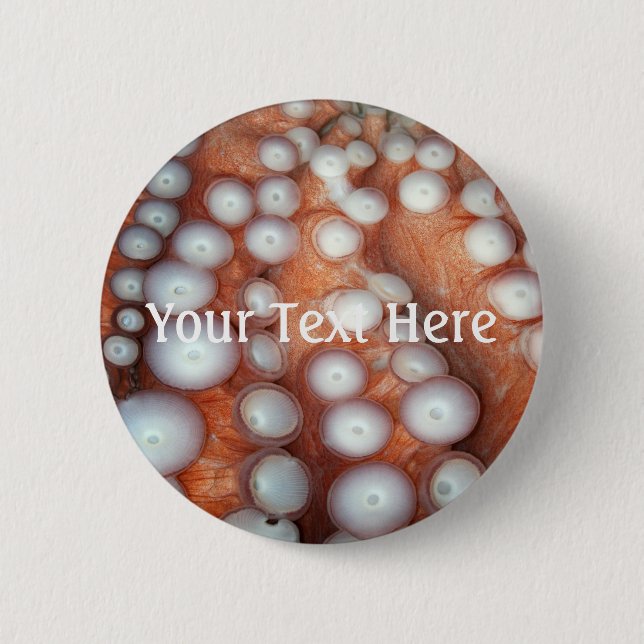Naher Oktopus fallen Button (Vorderseite)
