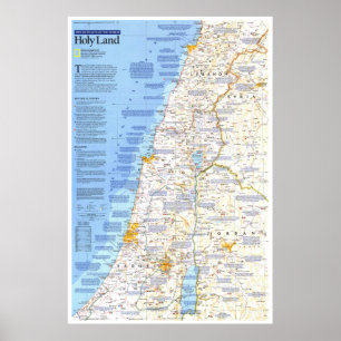 " Naher Osten: 1989 Heiliges Land MAP ... Poster