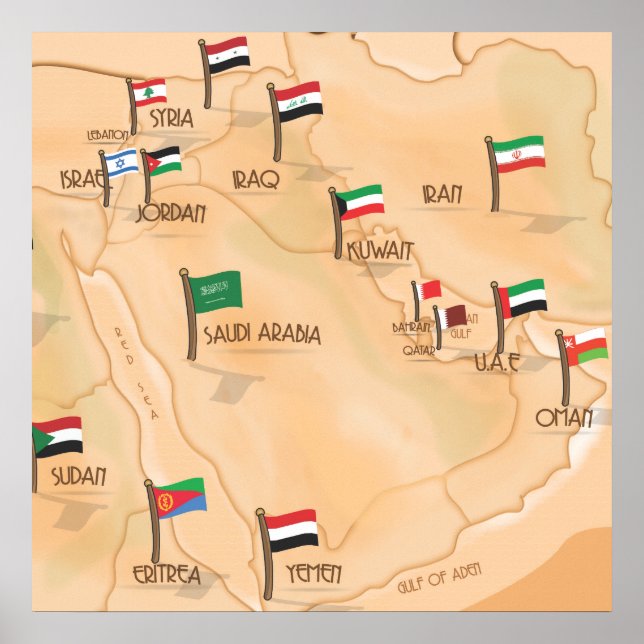 Naher Osten Poster (Vorne)