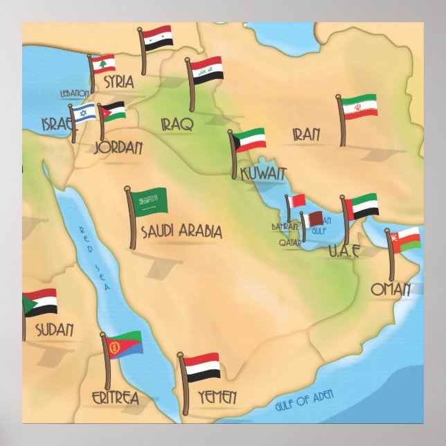 Naher Osten Poster (Vorne)