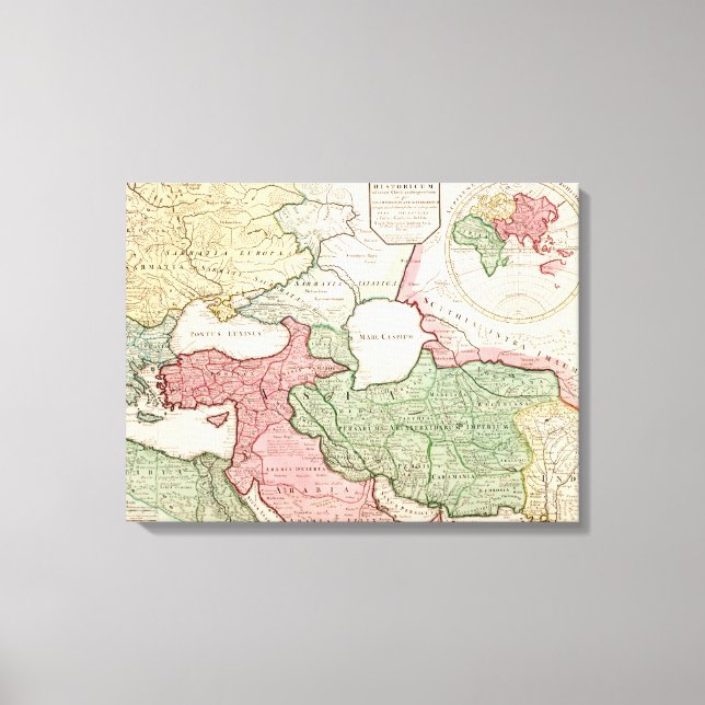 Naher OstenPanoramakarte Naher Osten Leinwanddruck (Vorderseite)