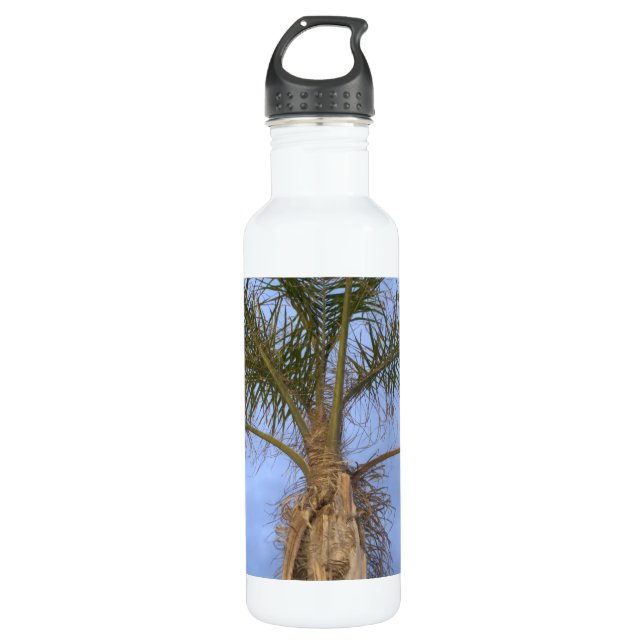 Naher Palmenbaum Edelstahlflasche (Vorderseite)