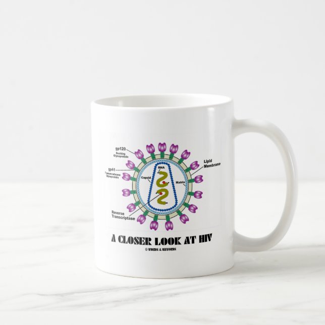 Nähere HIV-Untersuchung (Viron Virologie) Kaffeetasse (Rechts)