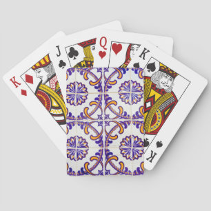 Näheres Muster von Fliesen, Portugal Spielkarten