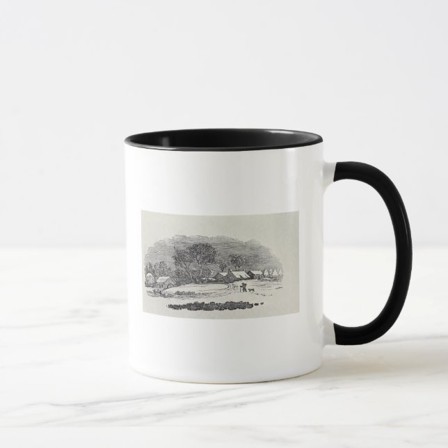 Nähern eines Dorfs im Winter Tasse (Rechts)