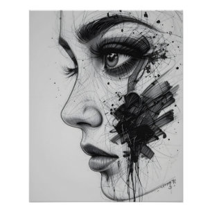 Nahes abstraktes Auge Poster