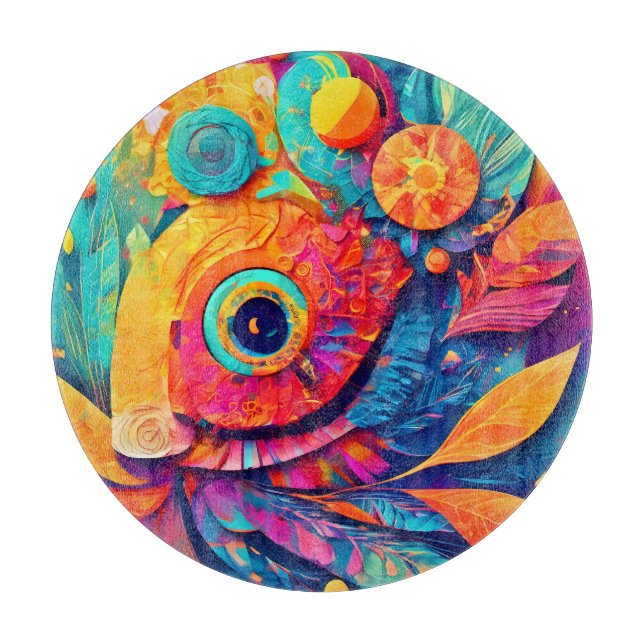 Nahes augenförmiges Leaf Schneidebrett (Vorderseite)