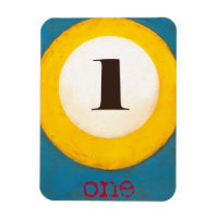 Nahes Bild der Nummer 1-Pool-Ball