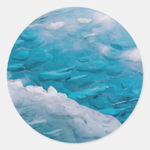 Nahes Blaueis Runder Aufkleber