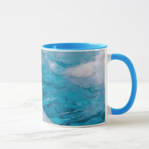 Nahes blaues Eis Tasse