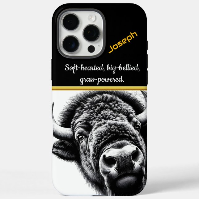 Nahes Buffalo iPhone 16 Pro Max Hülle (Rückseite)