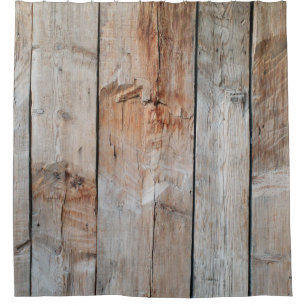 Nahes Foto aus Holz Duschvorhang