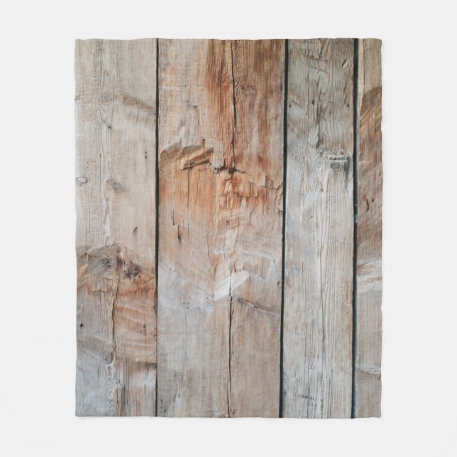 Nahes Foto aus Holz Fleecedecke (Vorderseite)