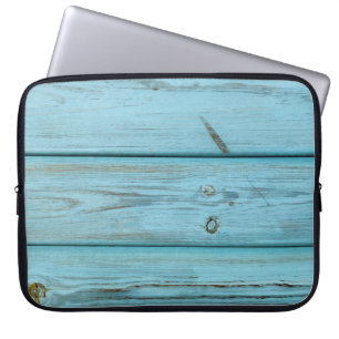 Nahes Foto grüner Planken Laptopschutzhülle