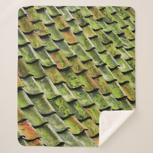 Nahes Foto mit grünem Schindeldach Sherpadecke