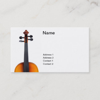 Nahes hohes der Violine Visitenkarte