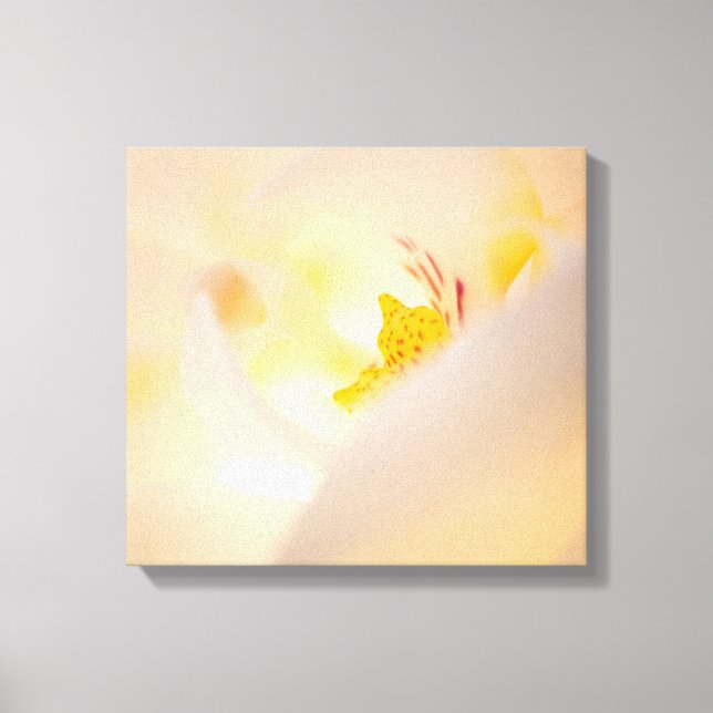 Nahes Orchid-Makro atemberaubende Blume Leinwanddruck (Vorderseite)