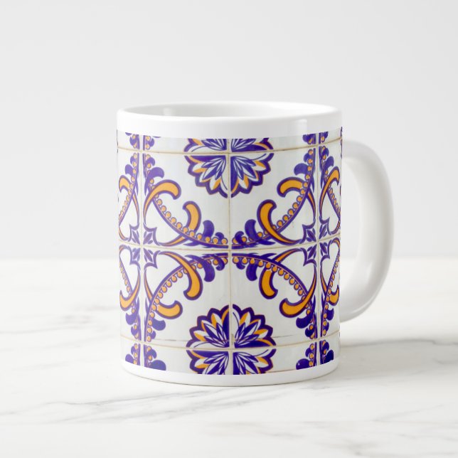 nahes Reißmuster, Portugal Jumbo-Tasse (Vorderseite Rechts)