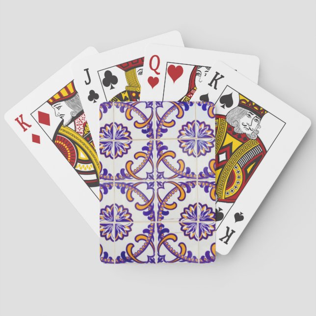 nahes Reißmuster, Portugal Spielkarten (Rückseite)