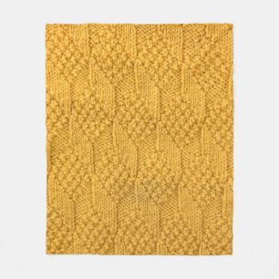 Nahes Strickmuster. Fleecedecke