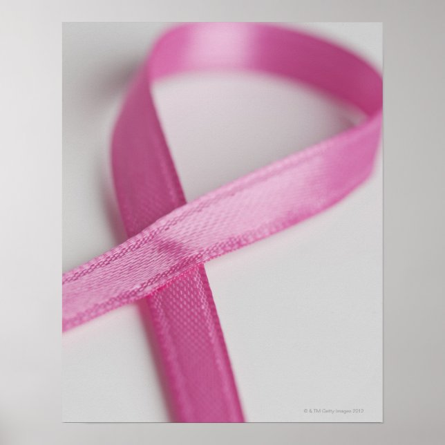 Nahes up of Brustkrebs Awareness Ribbon Poster (Vorne)