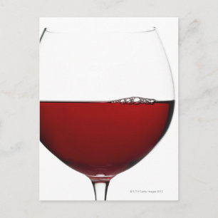 Nahes Weißglas Rotwein Postkarte