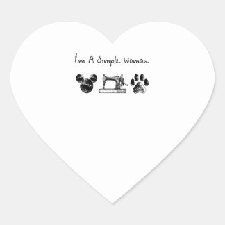 Nähgeschenk | Ich bin eine einfache weibliche Gesc Herz-Aufkleber