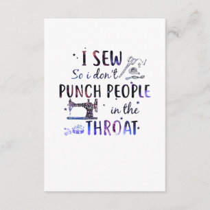 Nähgeschenk   Ich nähe also keine Leute Begleitkarte