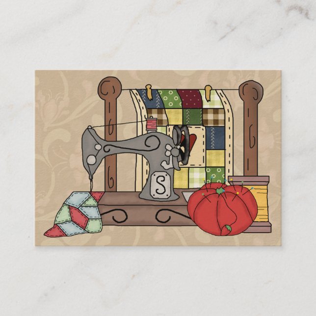 Nähgeschenkverpackung / Seamstresskarte Visitenkarte (Vorderseite)