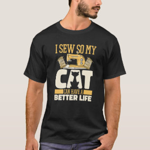 Nähkatze Abwasser Maschine Näherin Handwerk Nähen T-Shirt