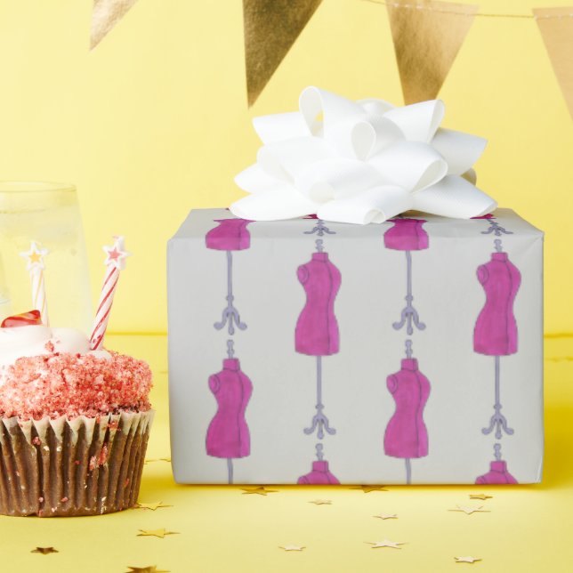 Nähkostüm Modedesign Mannequin Dressform Geschenkpapier (Geburtstagsparty)