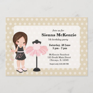 Nähmädchen Einladung