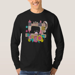Nähmaschine Blume Floral Seamstress Handcrafti T-Shirt