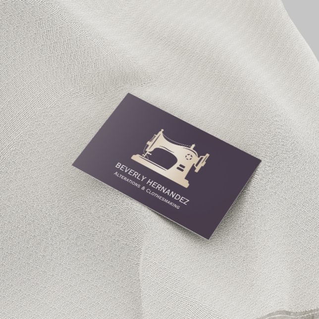 Nähmaschine für Gold Seamress Bekleidung Lila Visitenkarte (Von Creator hochgeladen)