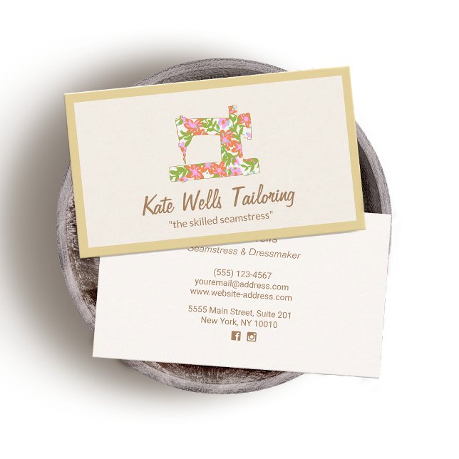 Nähmaschine für Seamstress-Flora Visitenkarte (Von Creator hochgeladen)