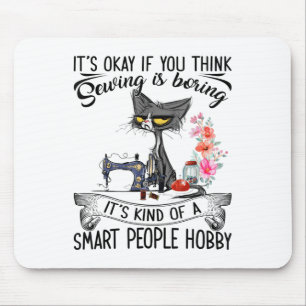 Nähmaschine Handwerk Quilten Näherin Katze Nähen Mousepad