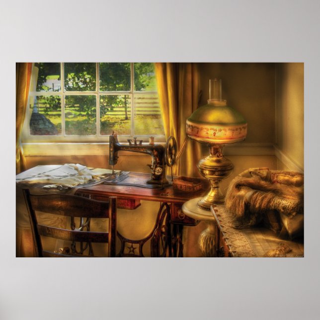 Nähmaschine - Haushaltsnähmaschine Poster (Vorne)
